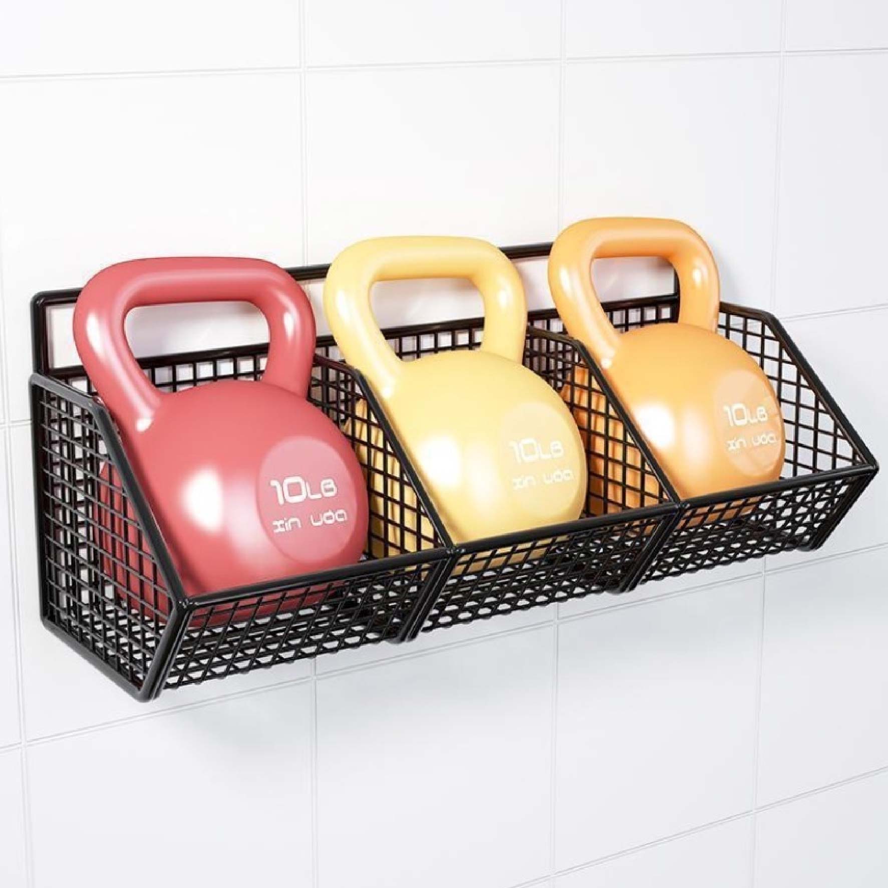 UDC🍊 2/3 Grids Wall Mounted Storage Rack Multifunctional Basket Ginger ...