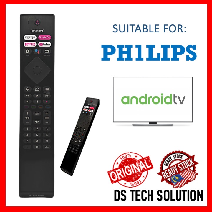 Original Philips Android TV Remote Control Replacement with Netflix ...