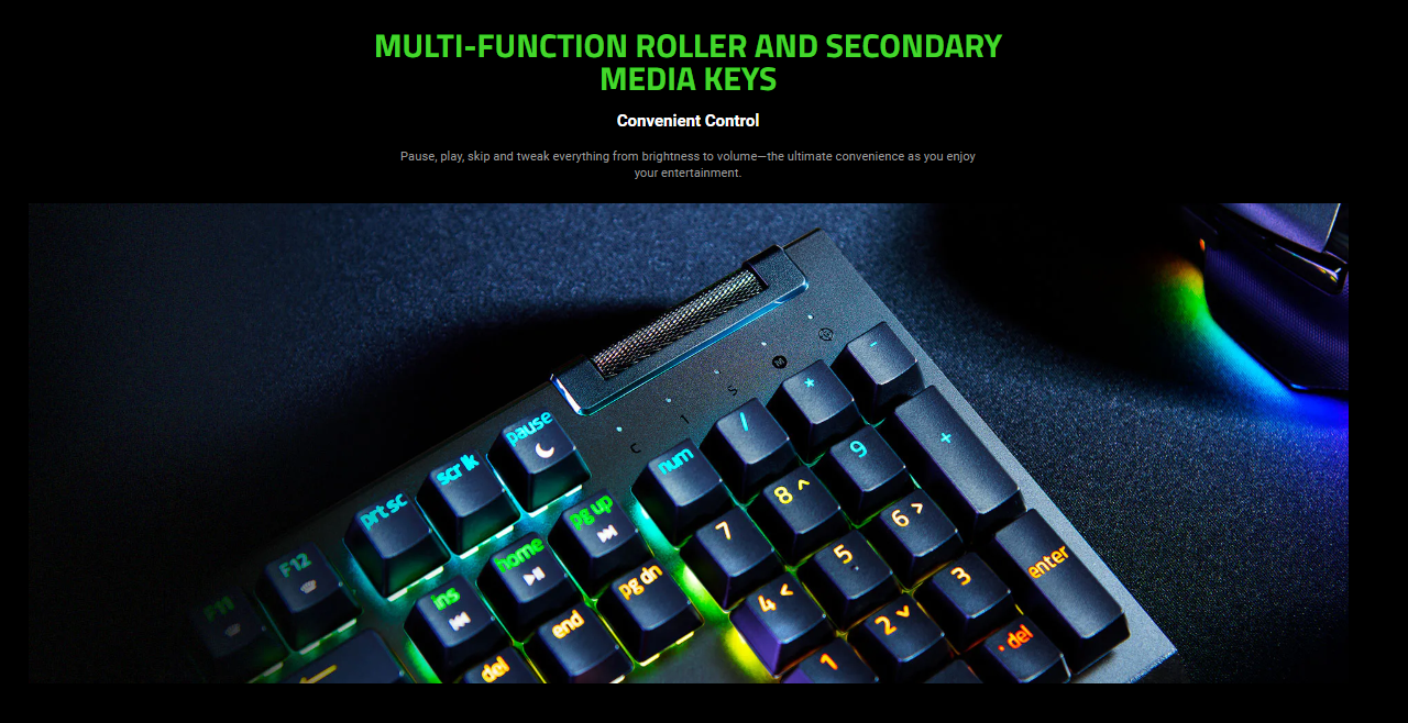 Razer BlackWidow V4 X Mechanical Full Size Chroma RGB Gaming Keyboard ...