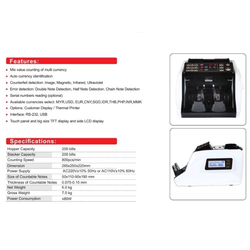 MIX VALUE COUNTING MACHINE | NOTE COUNTER MACHINE | NOTE COUNTER ...