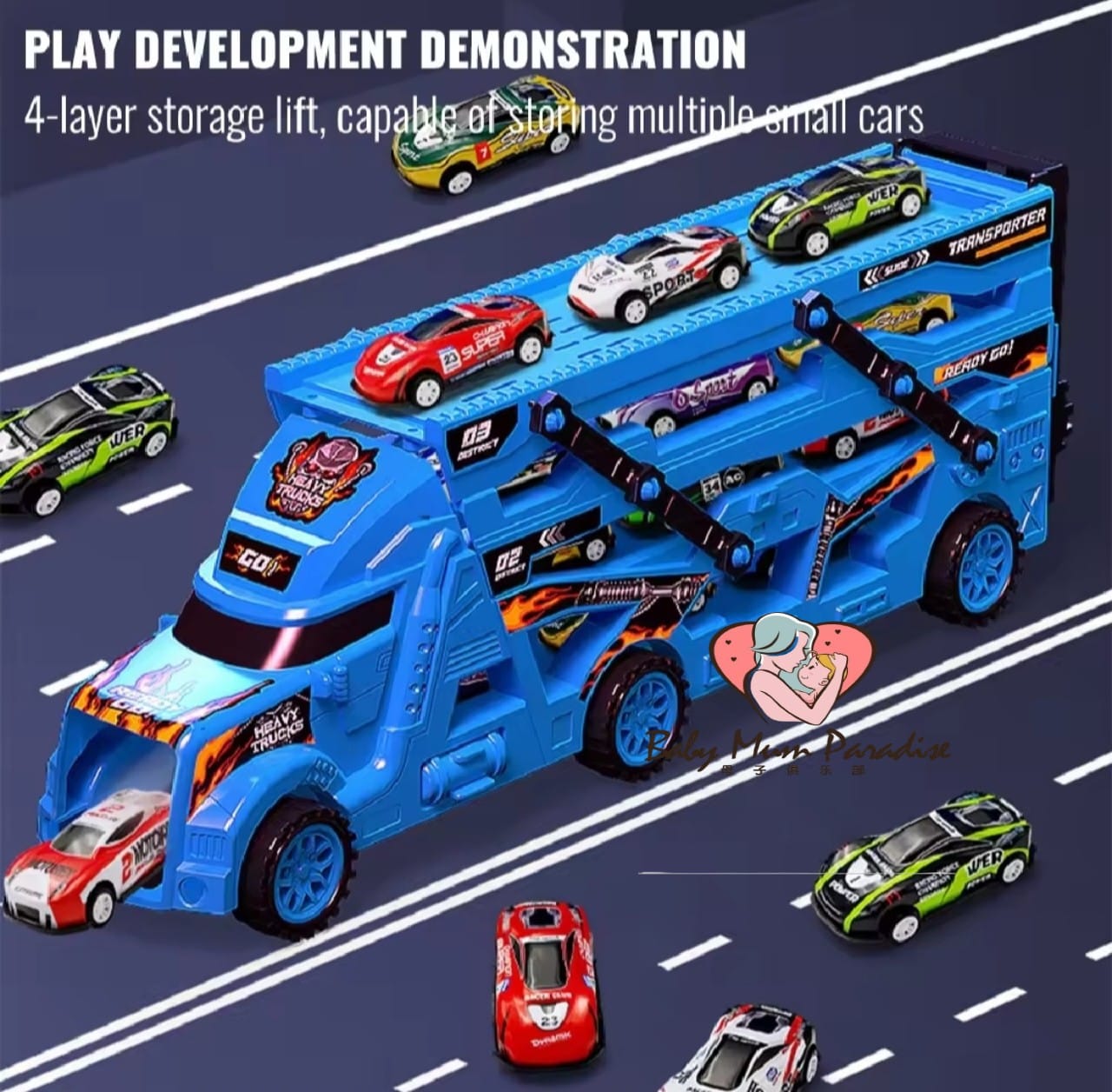 Chaoless Catapult Racing With 6 Alloy Sports Cars For Boys | Shopee ...
