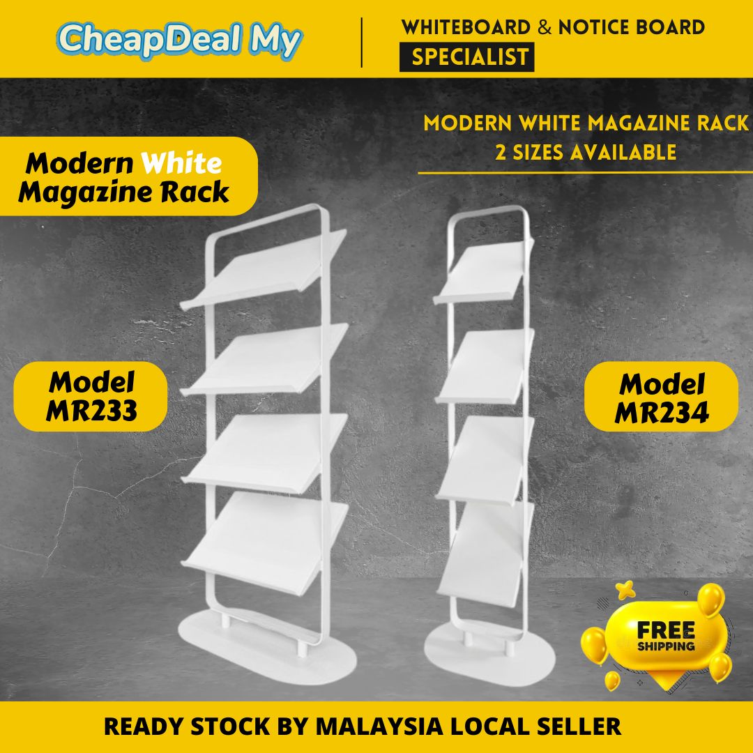 Rak Majalah Moden Baharu (Warna putih) /New Modern Magazine Rack (White ...
