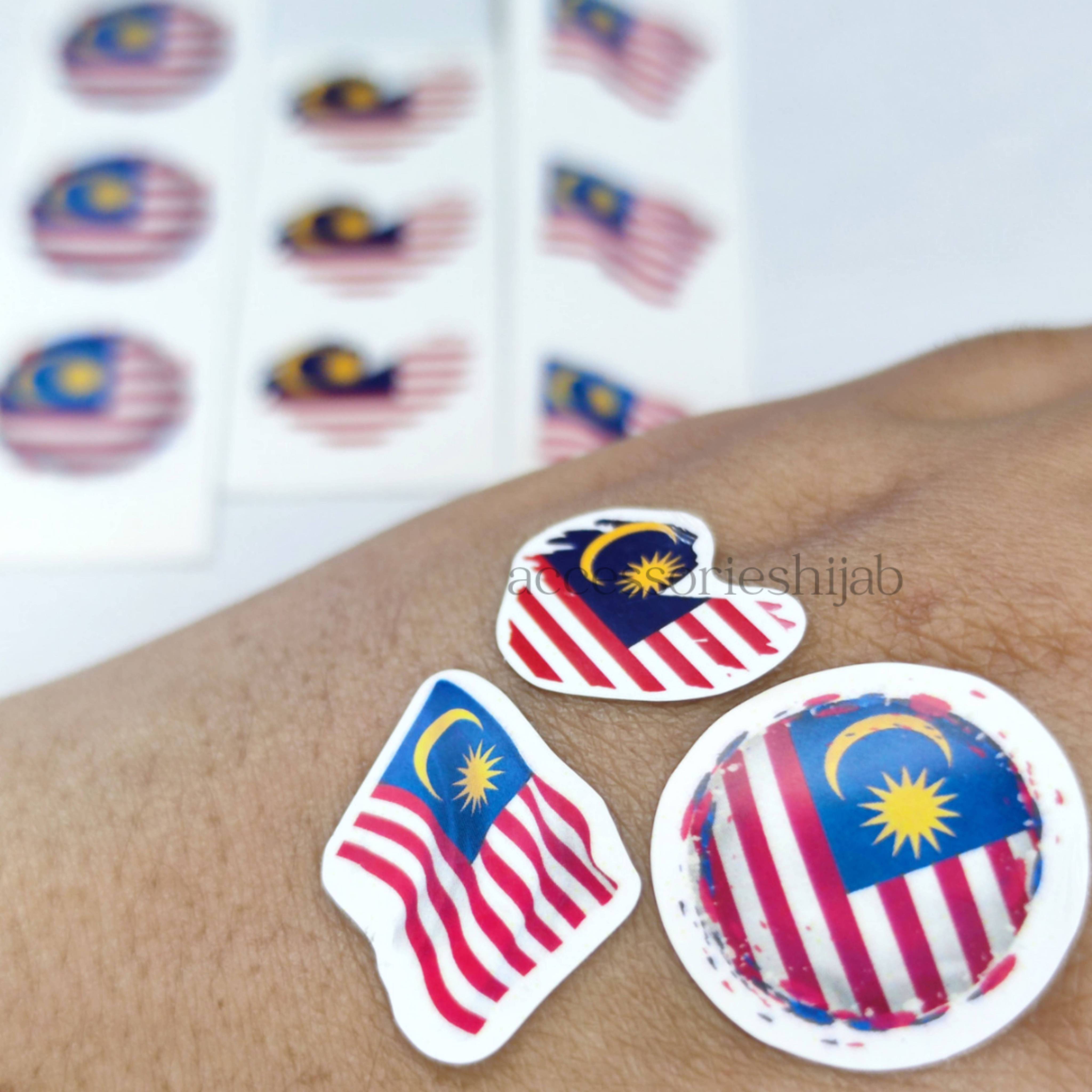 STICKER TATTOO / STICKER PIPI MERDEKA BENDERA MALAYSIA MADANI ...