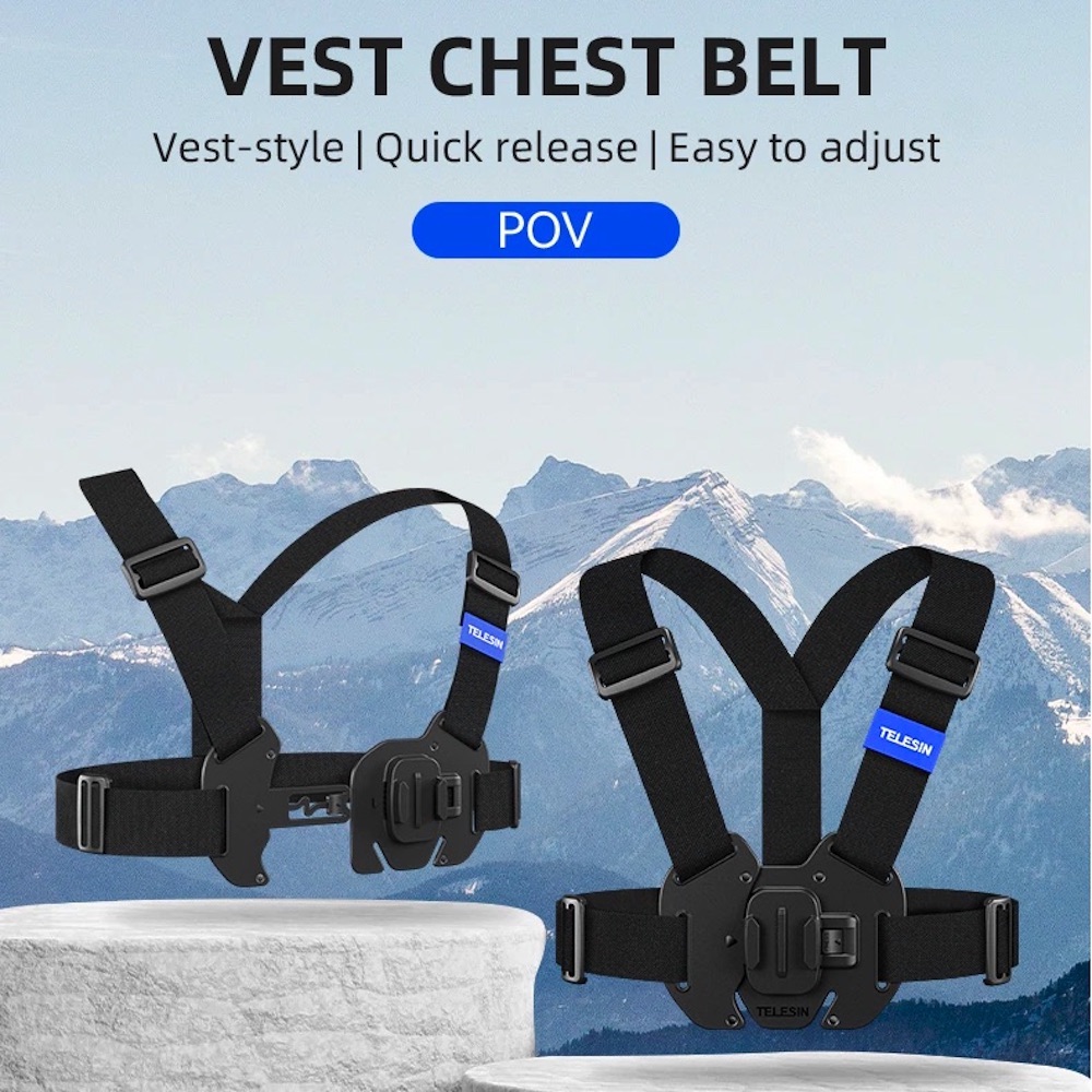 TELESIN Vest Chest Strap Mount for GoPro Insta360 DJI Action Camera ...