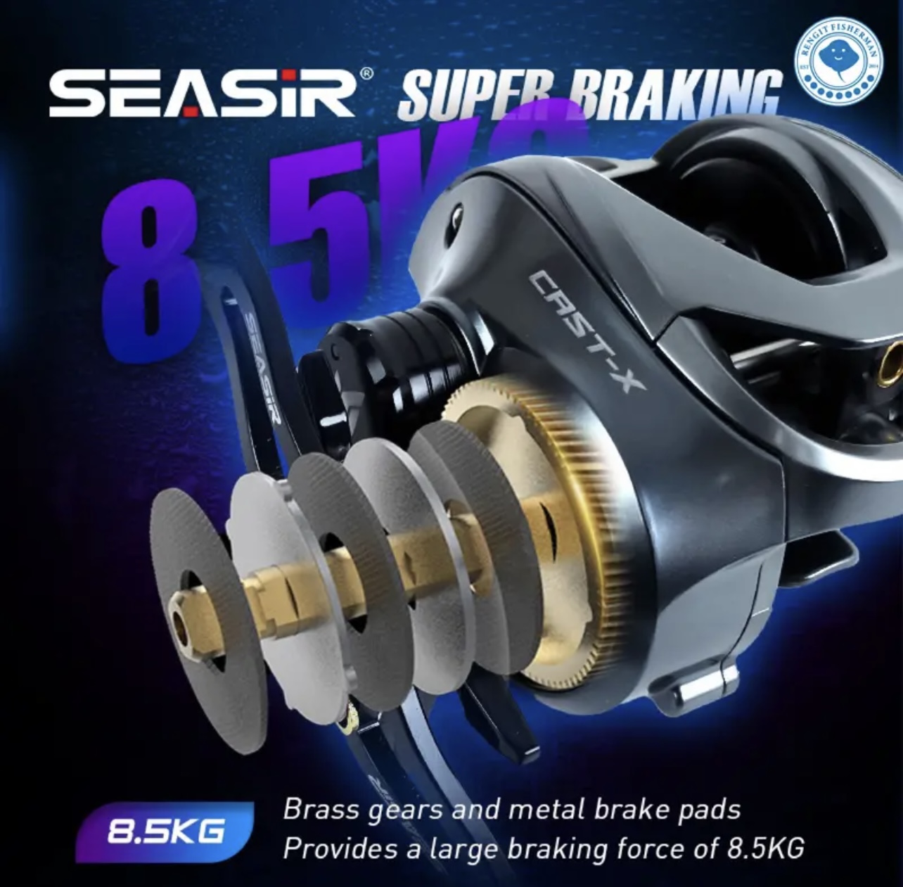 Seasir Cast X & SEASIR CAST XZ SEASIR CAST-X Z Baitcasting Reel Mesin ...
