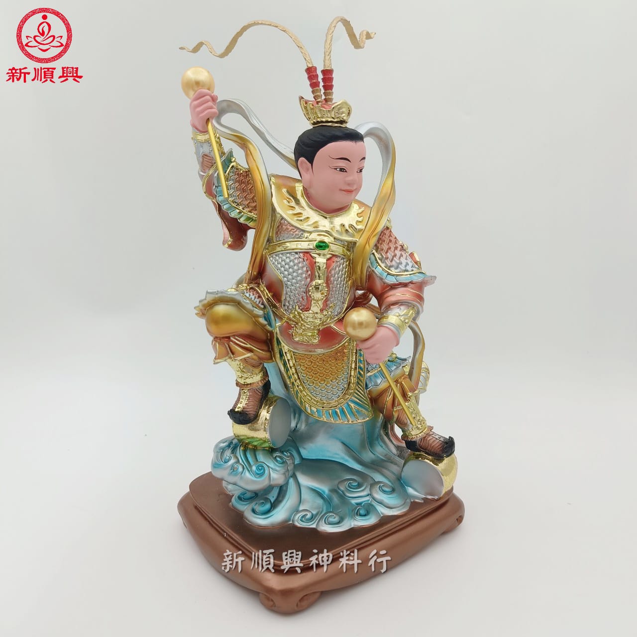 12寸金吒木吒/金缕彩/太子/金吒大太子/木吒二太子/哪吒三太子/树脂/神像摆件 Jin Zha Mu Zha Statue | Shopee ...