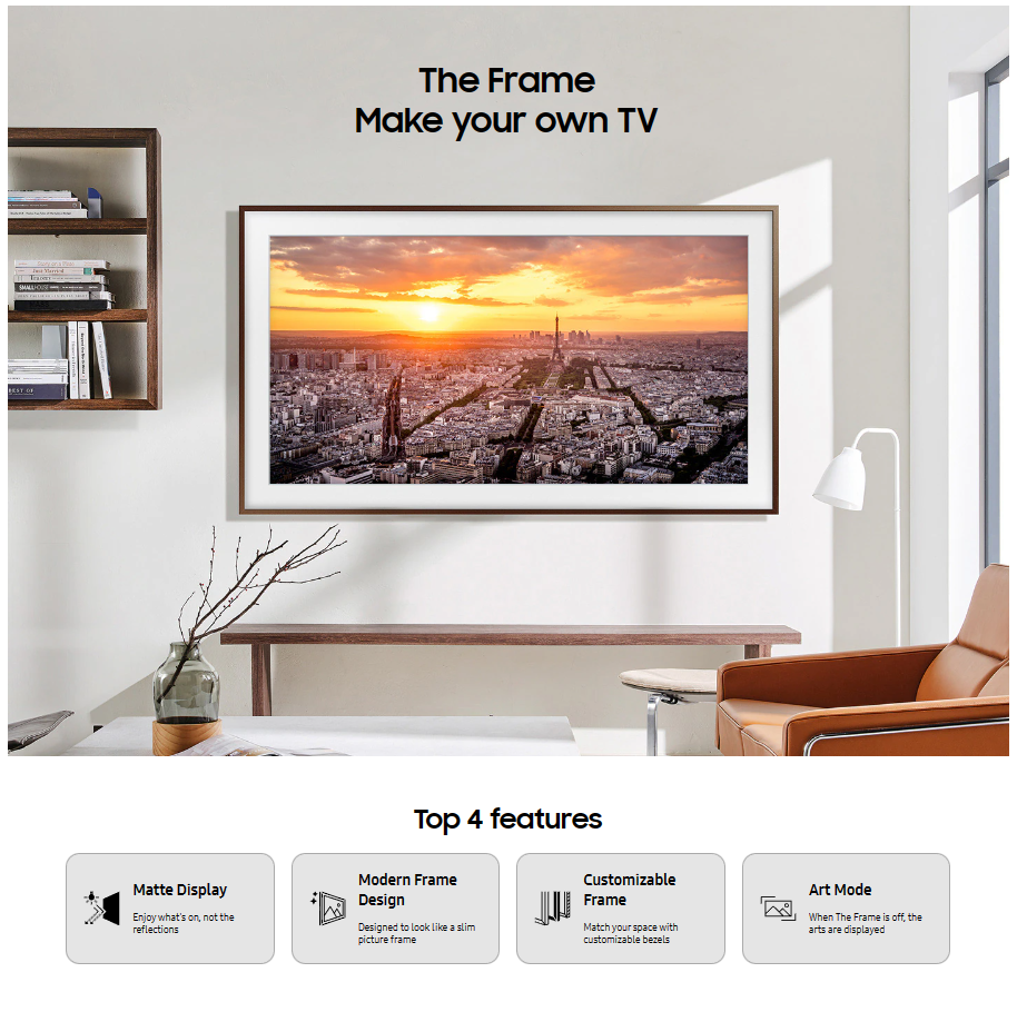 Samsung Frame TV 32 Inch The Frame 32" QLED Smart Lifestyle Gaming LED