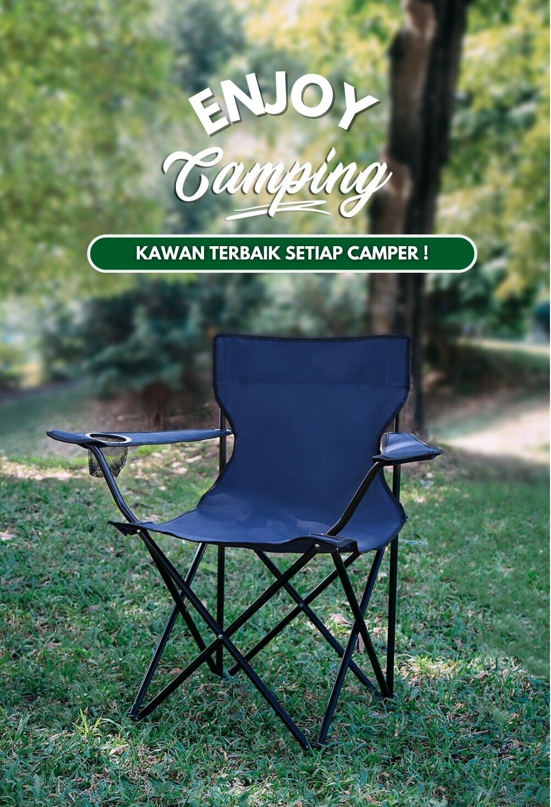 Kerusi Healing ANITECH Camping Chair Folding Chair Outdoor And Indoor Use Folding  Chair Fishing Chair Beach Chair Portable