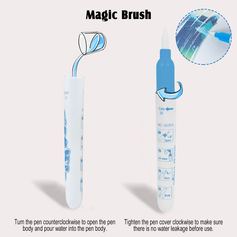 Magic Water Drawing Book Writing Doodle Book with Magic Pen Buku ...