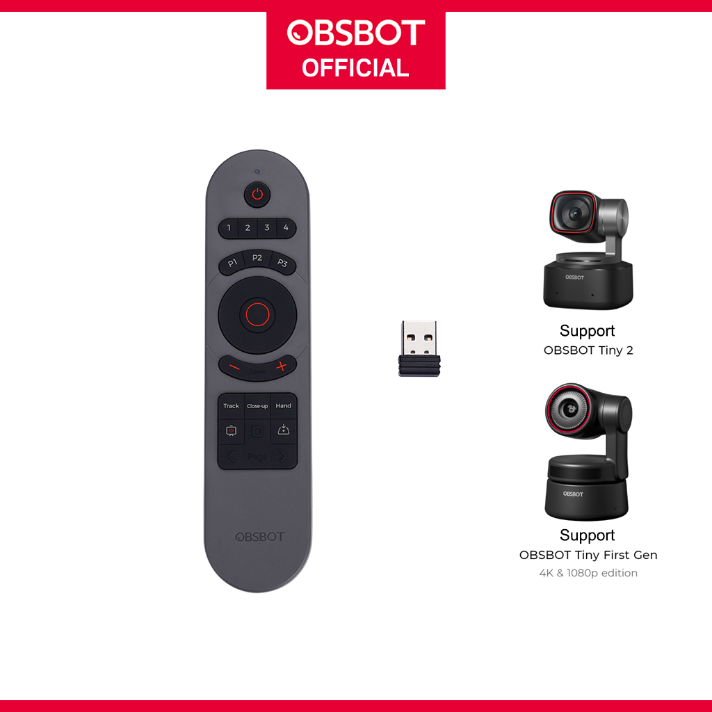 OBSBOT Tiny & Tiny 2 & Meet & Meet 4K Smart Remote Control | Shopee ...