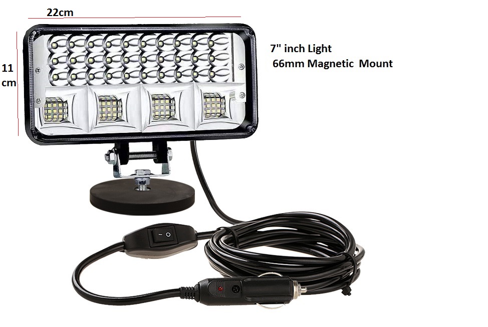 Car LED spotlight/ Floodlight with Magnetic Bracket( Lampu Sport Kereta ...