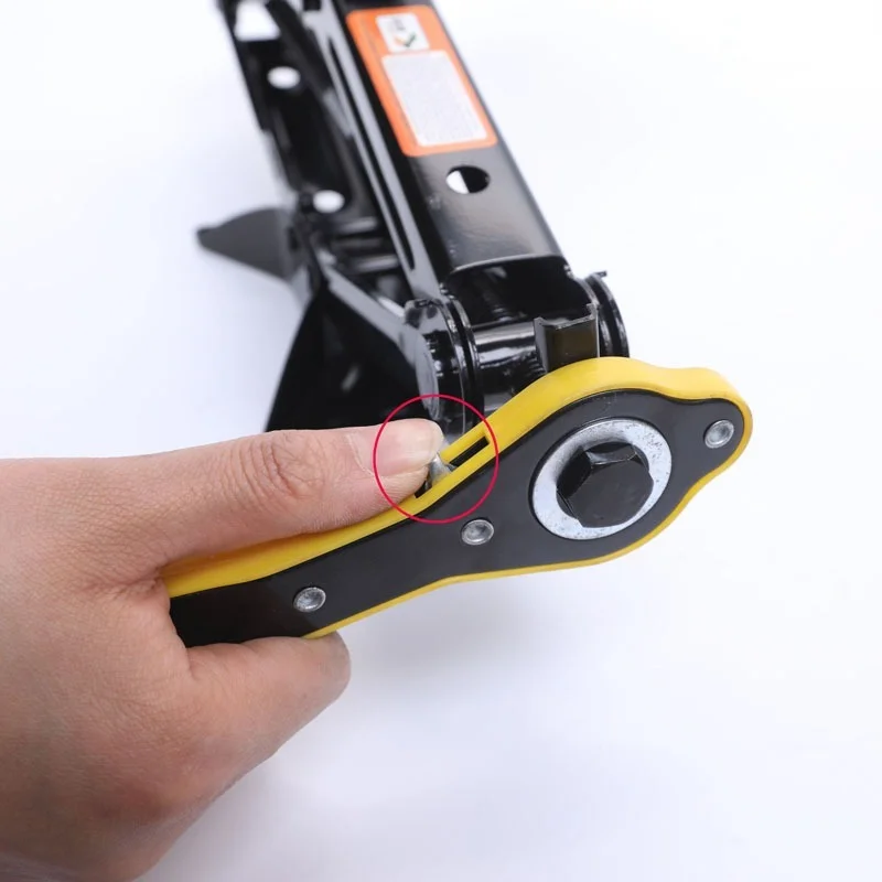Scissor Jack Wrench Rocker Spanner Labor Saving Garage Tire Wheel Lug ...