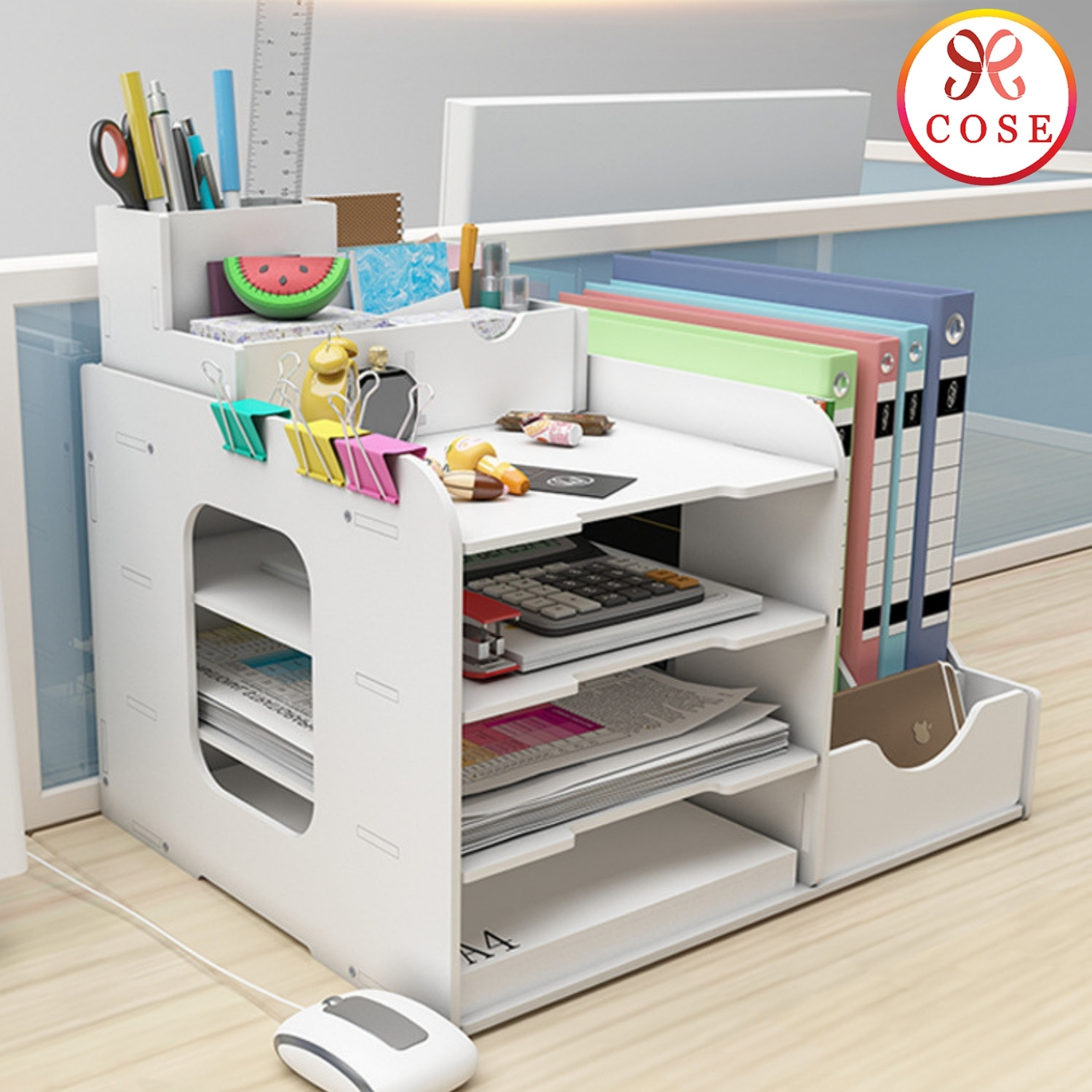 COSE Document Rack Office Table Storage File Organizer Document Rak A4 ...