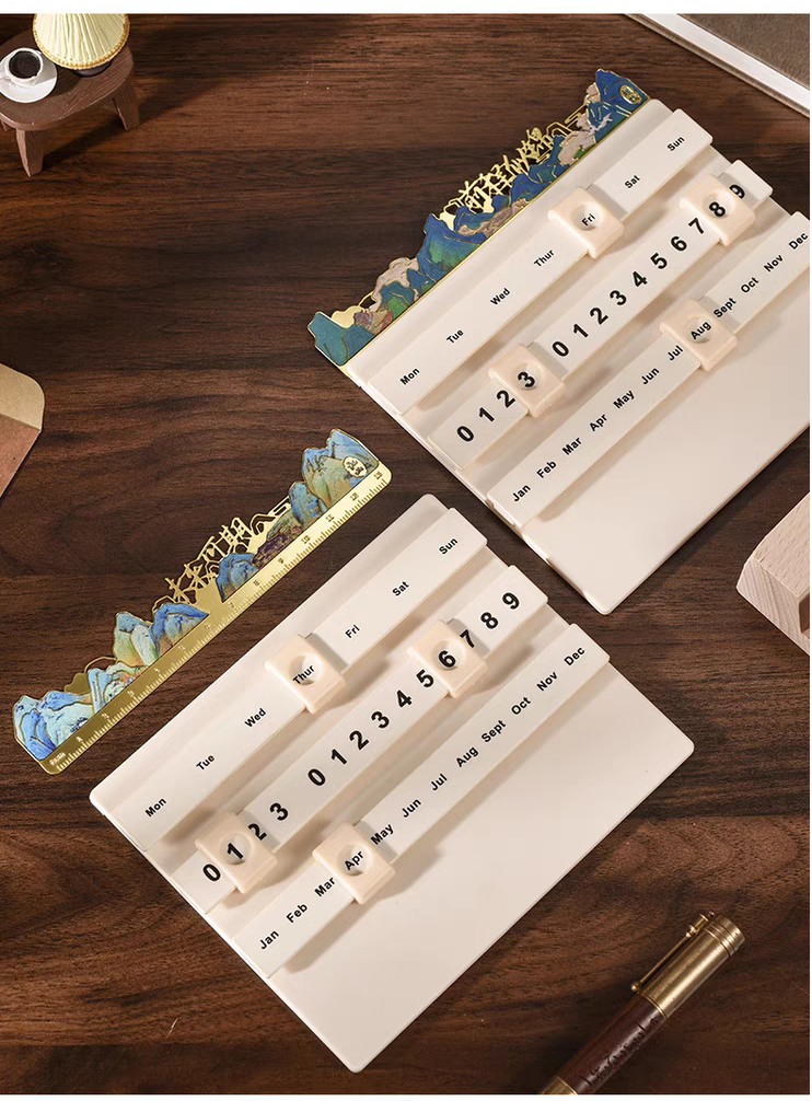 [FREE METAL RULER] INS Minimalist Creative DIY Perpetual Calendar ...
