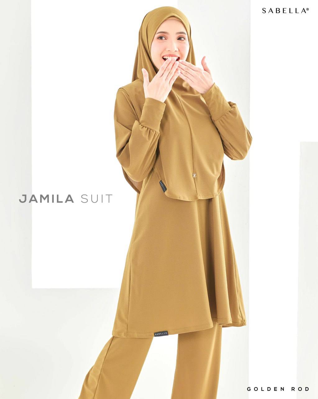 Sabella Suit Muslimah Jamila Ironless Moss Crepe Ready Stock {CHAT UTK ...