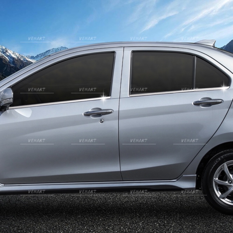 Vemart perodua bezza 2016-2024 car window trim lining stainless steel ...