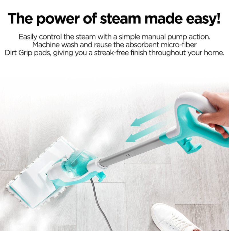 Shark Lightweight Steam Mop With 2 Dirt Grip Pads (375ml) S1000 ...