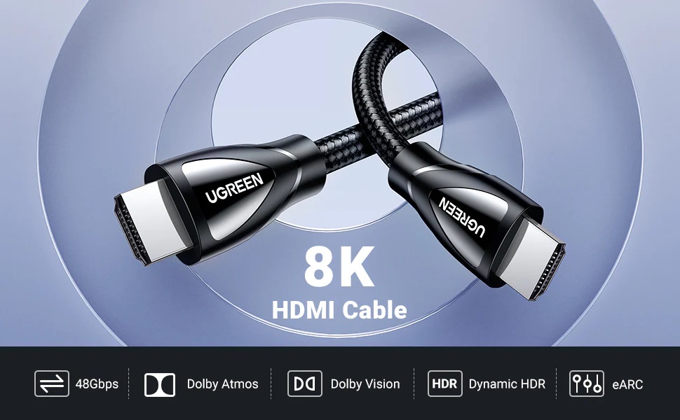 UGREEN HD140 HDMI 2.1 CABLE 8K NYLON BRAID DOLBY VISION & ATMOS ( 80401 ...