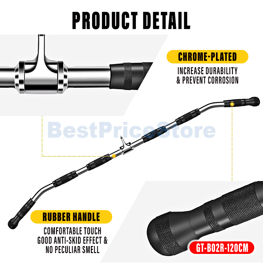 BPS Gym Tool - Gym Machine Handle Accessories 48 inch Heavy Duty Pro ...