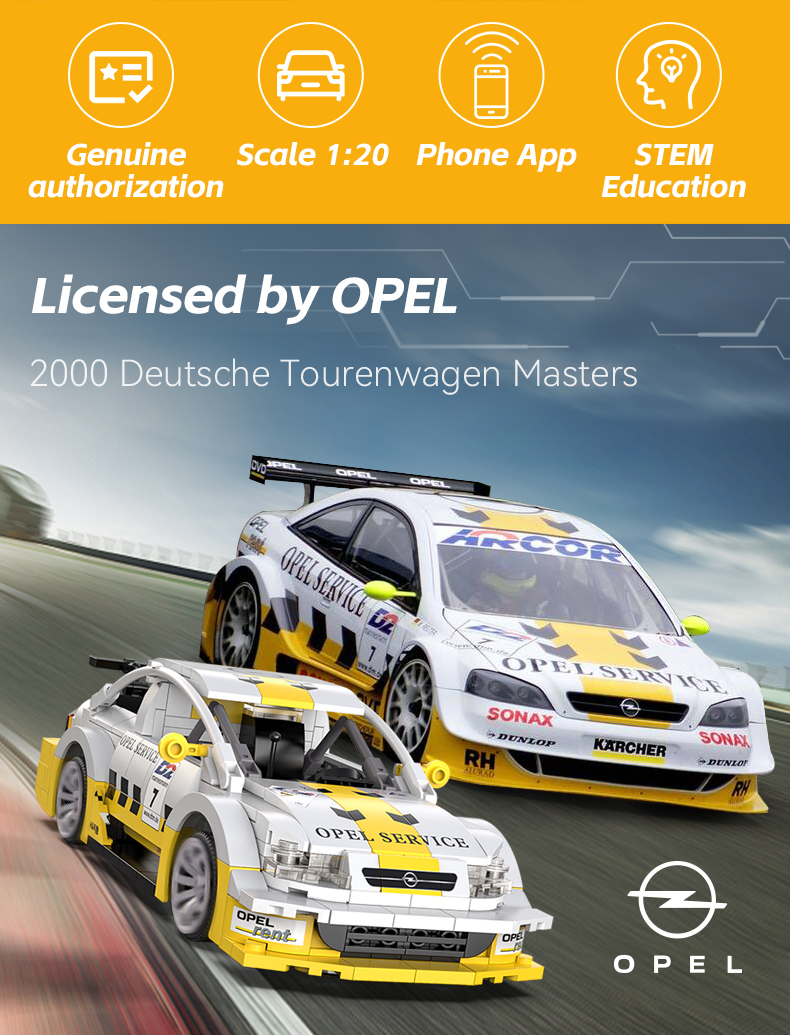 CaDA Opel Astra V8 Coupe Rally Car 1:20 C51081W RC Block Toy Set (330 ...