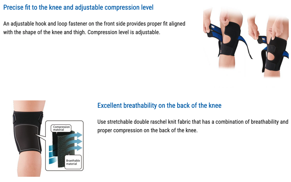 Zamst EK-5 Knee Brace - Medium Support Brace For Sports & Activity