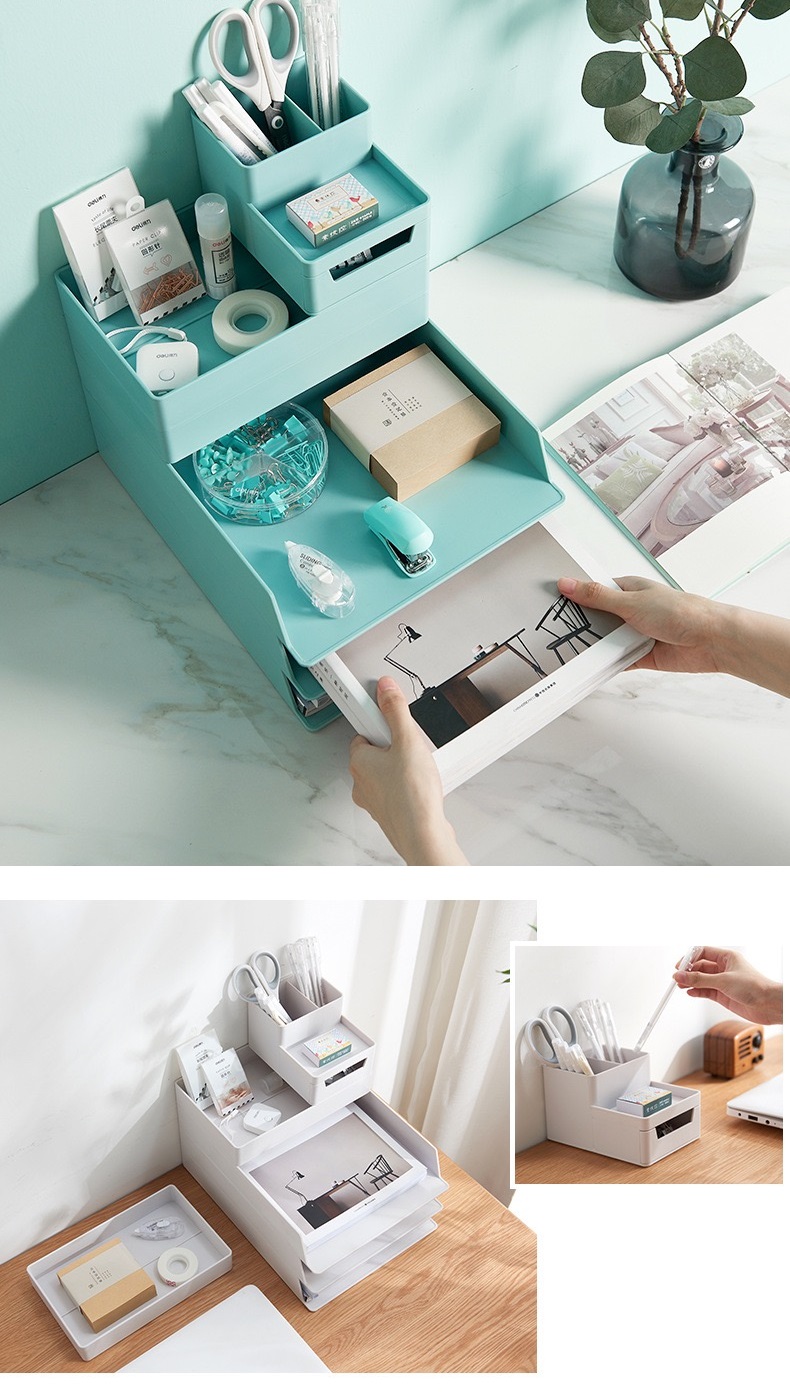 ☑️Stationery🔖Multipurpose Stackable Document Organizer Pen Holder File ...