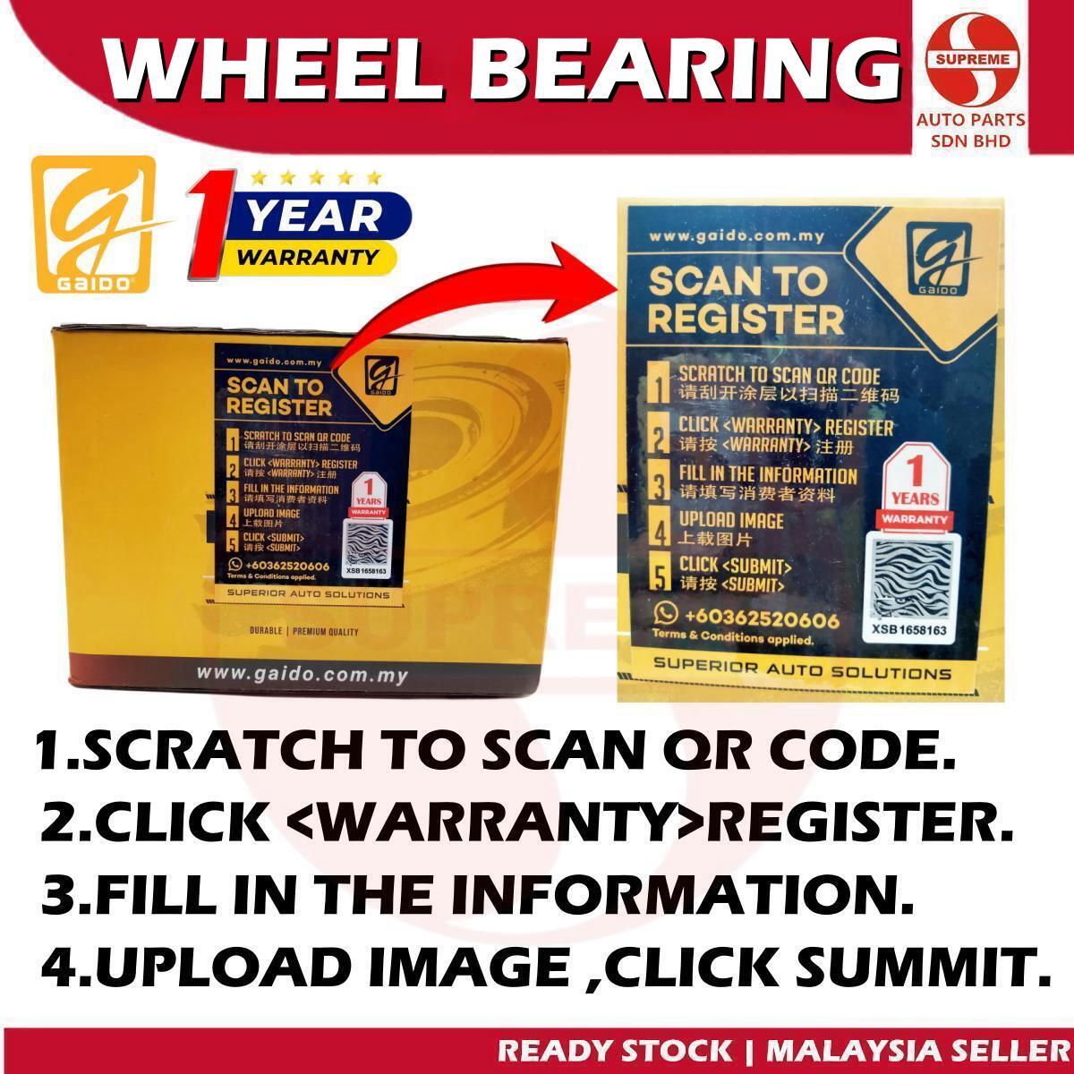 S2U Gaido Front Wheel Bearing Hub Toyota Avanza 1.5 F651 F652 Rush F700 ...