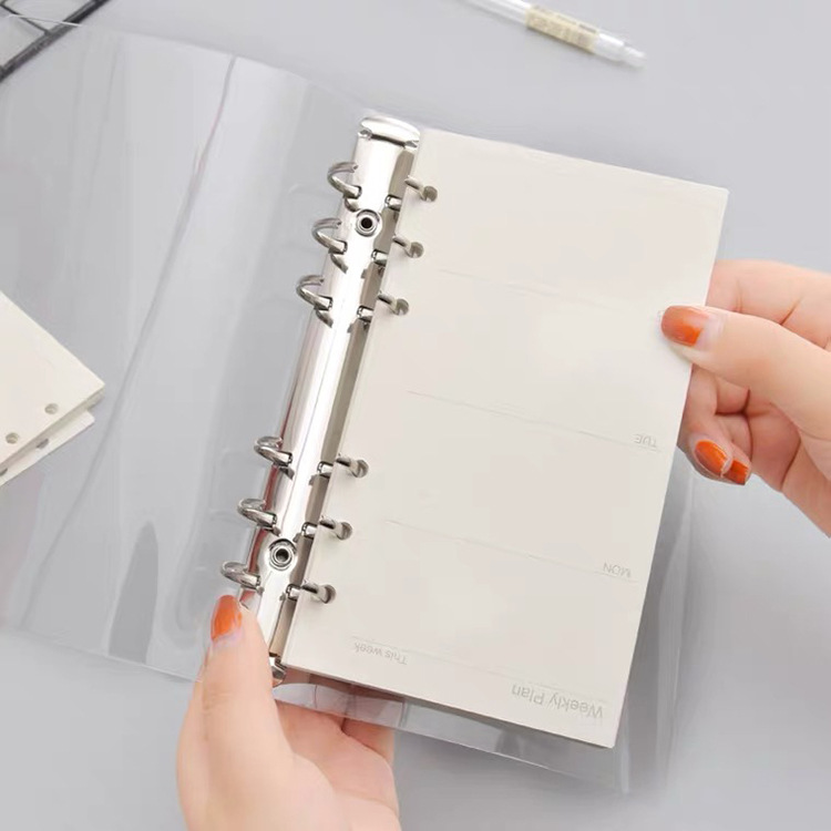 Barang YES A6 A5 Transparent Soft PVC Cover Loose Leaf Binder Clear ...