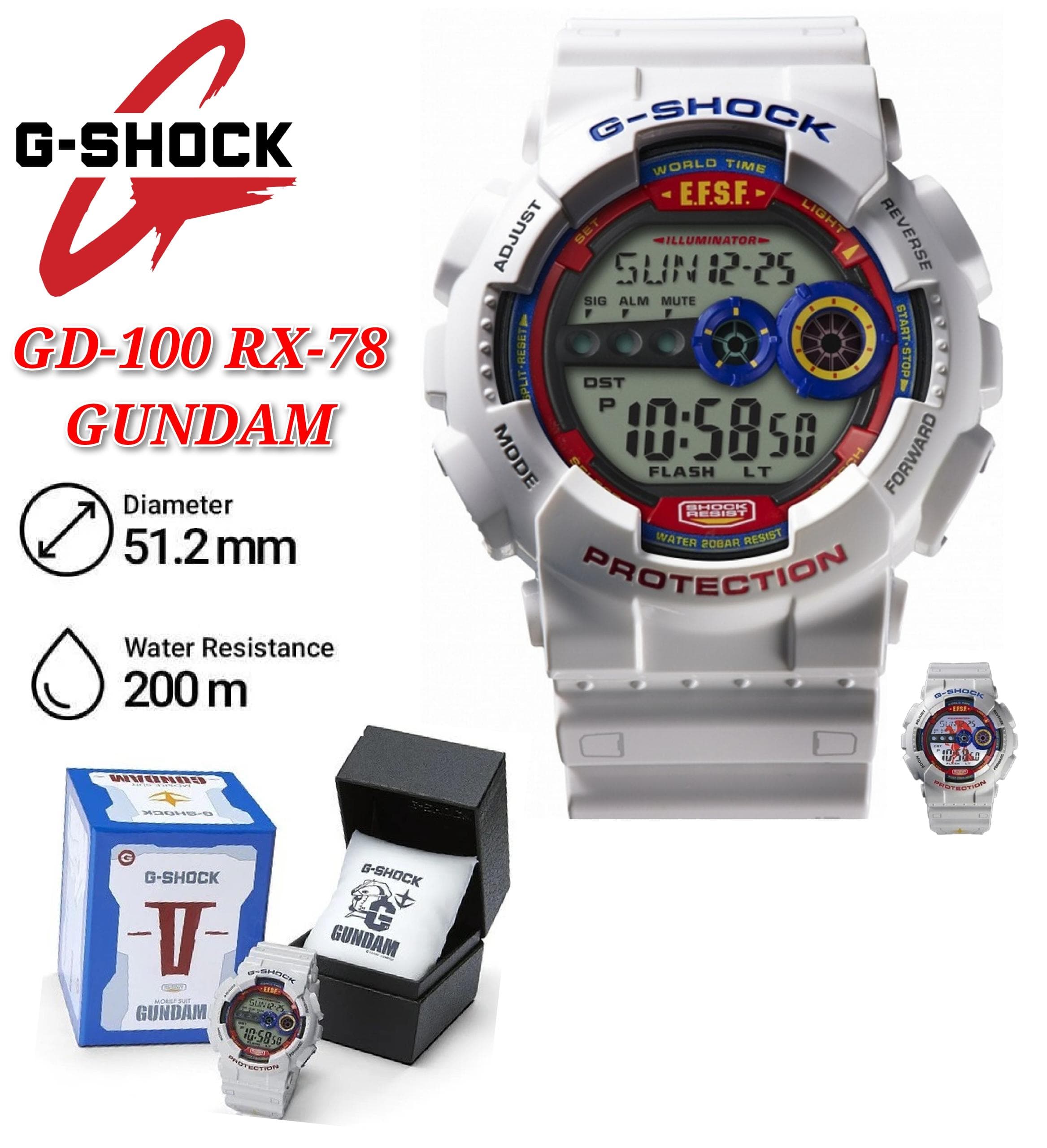 G shock gundam limited edition hotsell