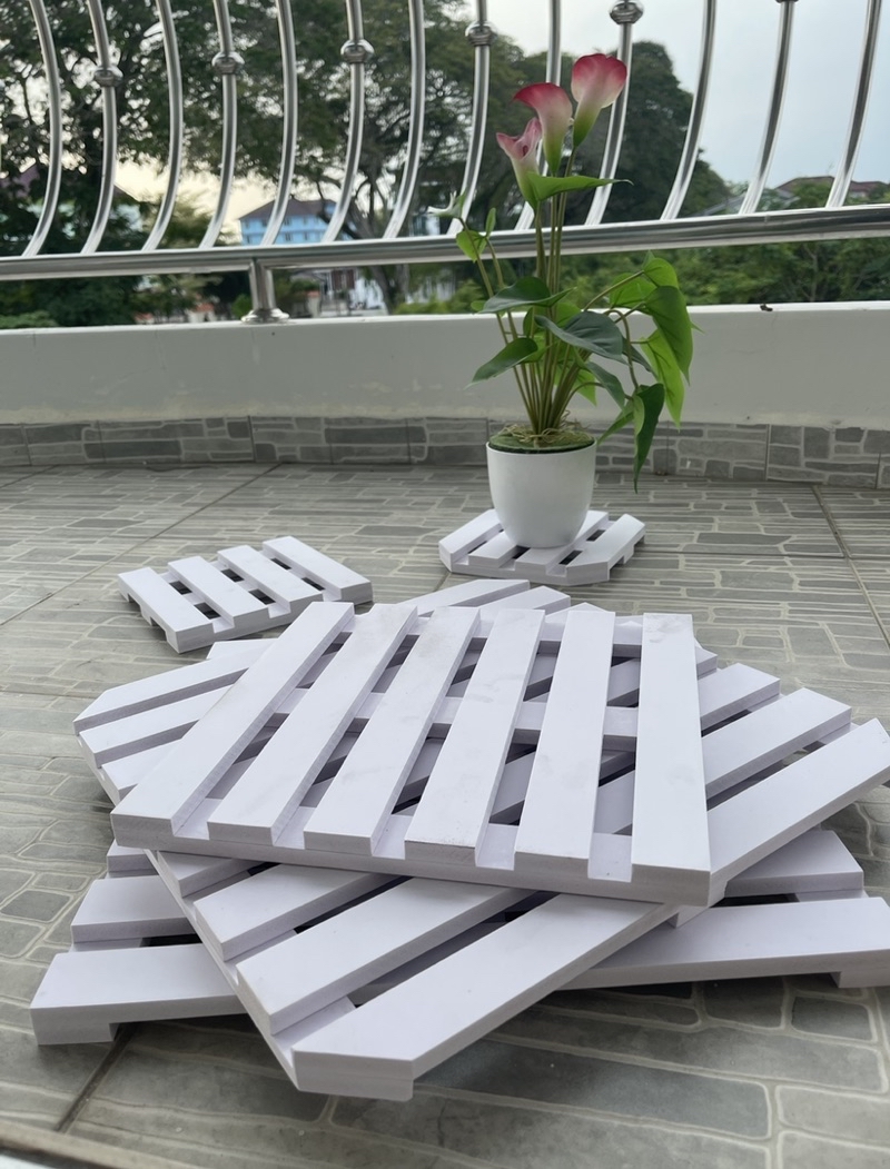 PVC Lapik Pasu Bunga Plant Stand Flower Plate Tray Decoration Kaki Pasu ...