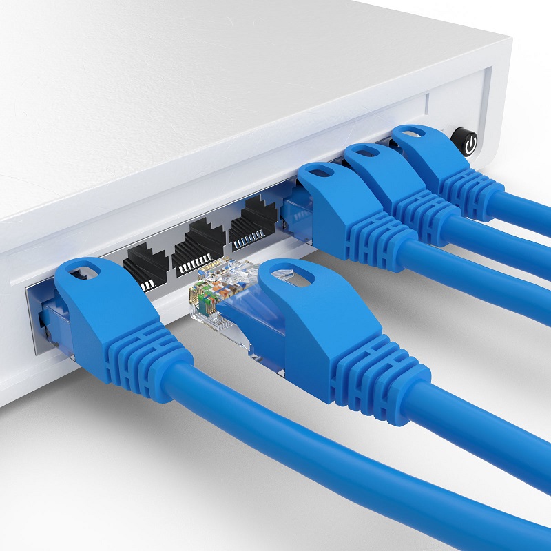 Cat6 Network Lan Cable RJ45 1000mbps Patch Gigabit Ethernet Cable Blue ...