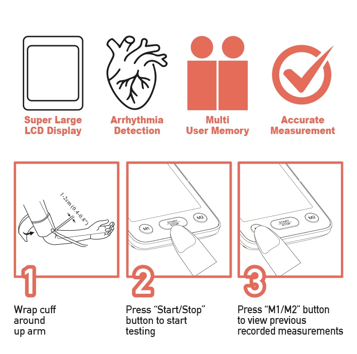 Optimum Digital Arm Blood Pressure Monitor | Shopee Malaysia