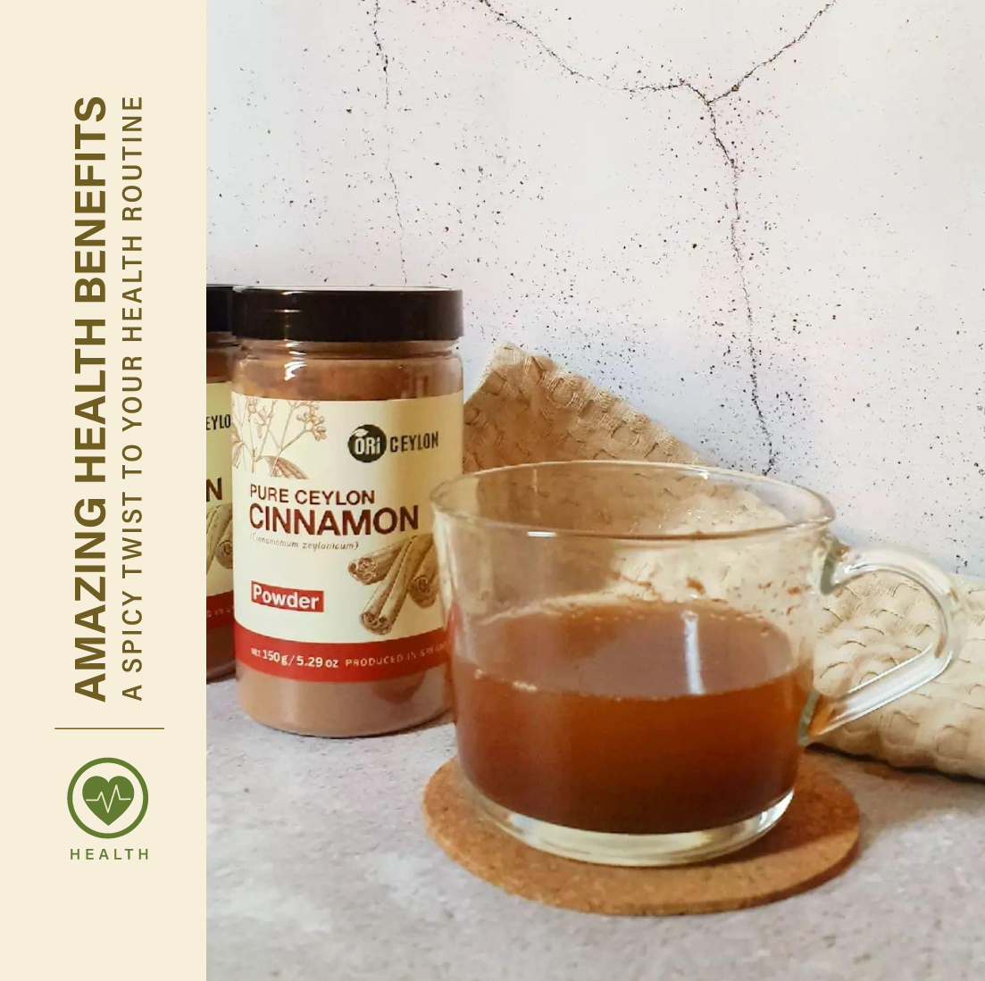 Organic Pure Ceylon Cinnamon Powder - Grade A | Smooth Easy Mix for ...