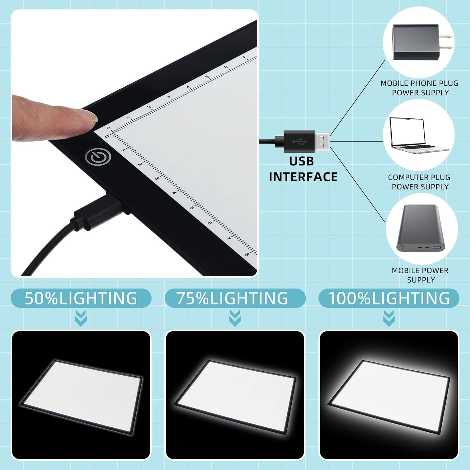 LED Light Board A3 for sensory play and tracing visual and tactile ...