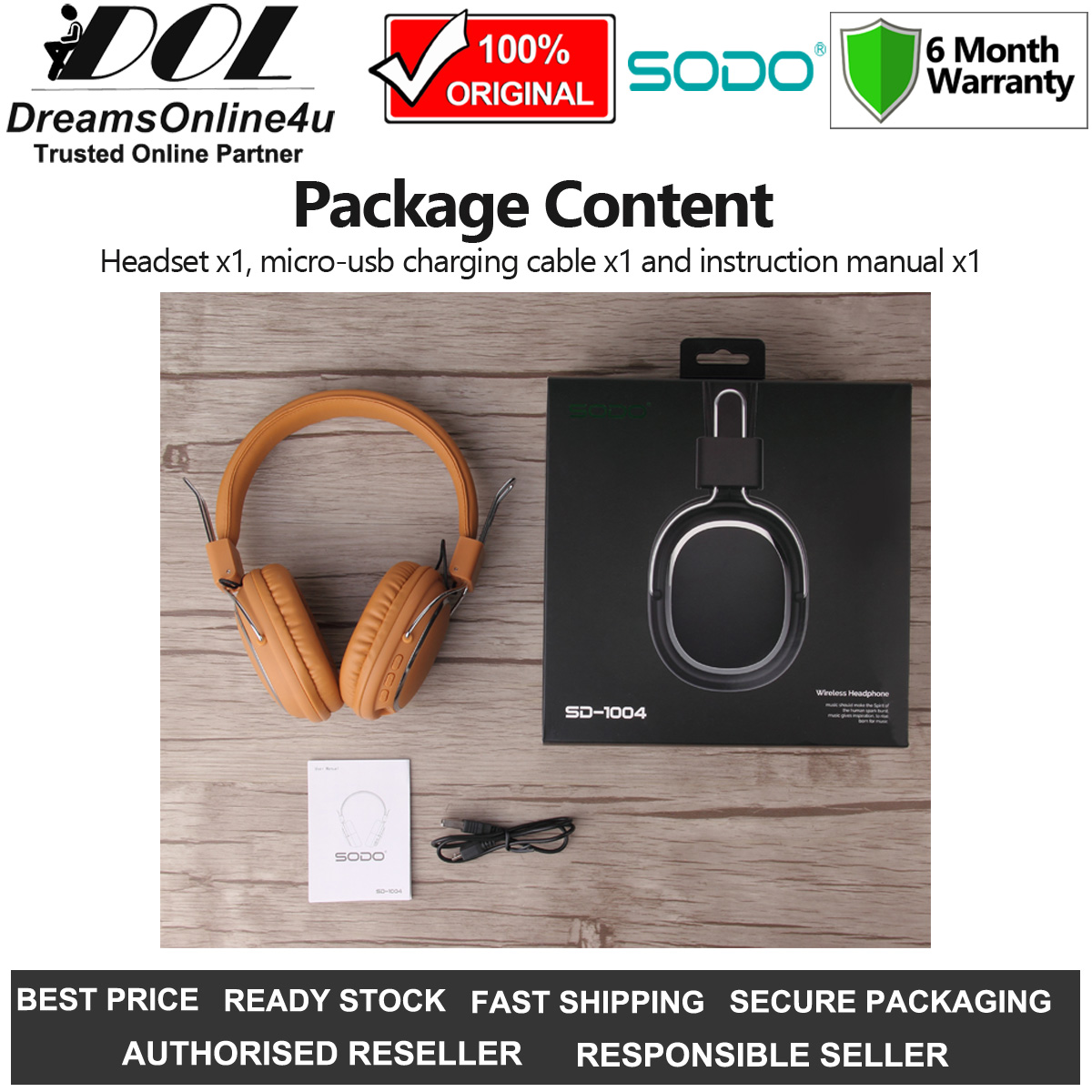 SODO SD-1004 Powerful Bass Crystal Clear Vocal Bluetooth 5 Wired ...