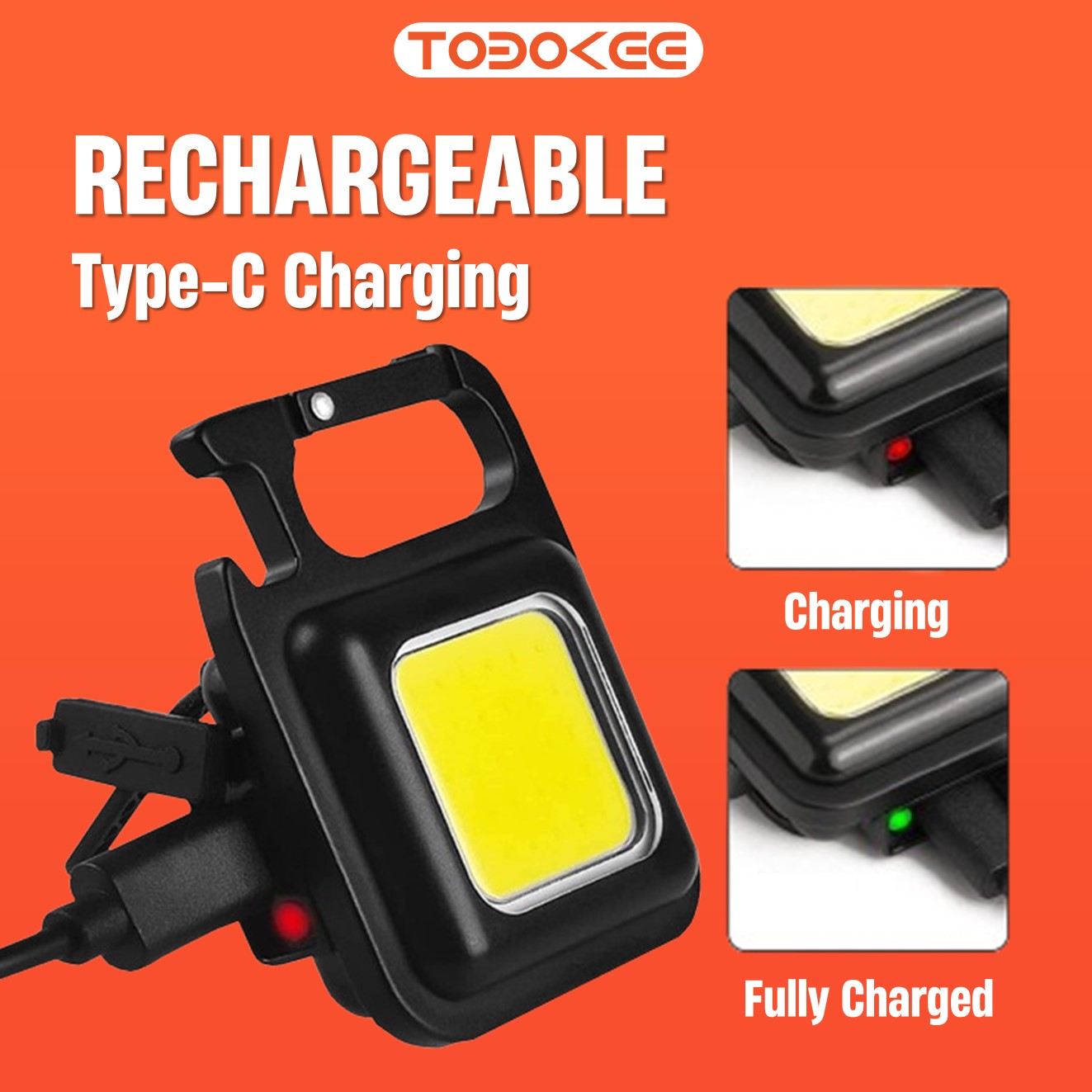Ready Stock Mini COB LED Flashlight/ Corkscrew Keychain Light Work ...
