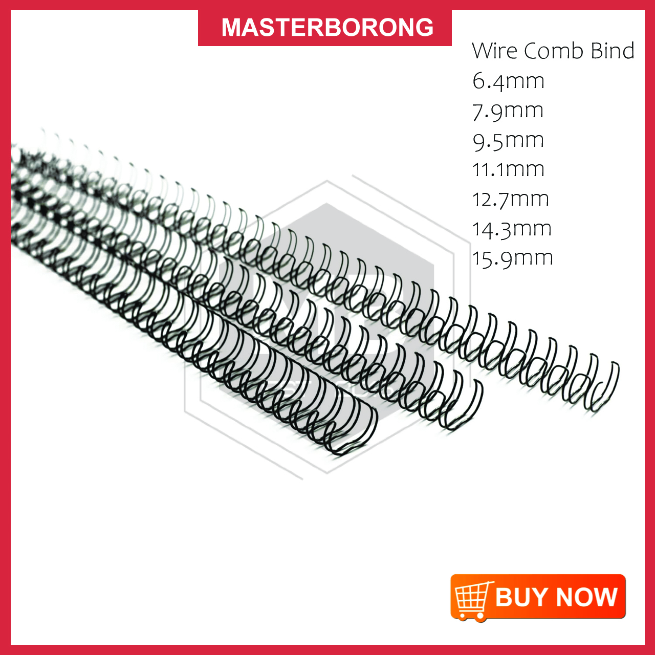 masterborong Wire Comb Binding Comb Steel Wire Binding Spines Wire O ...