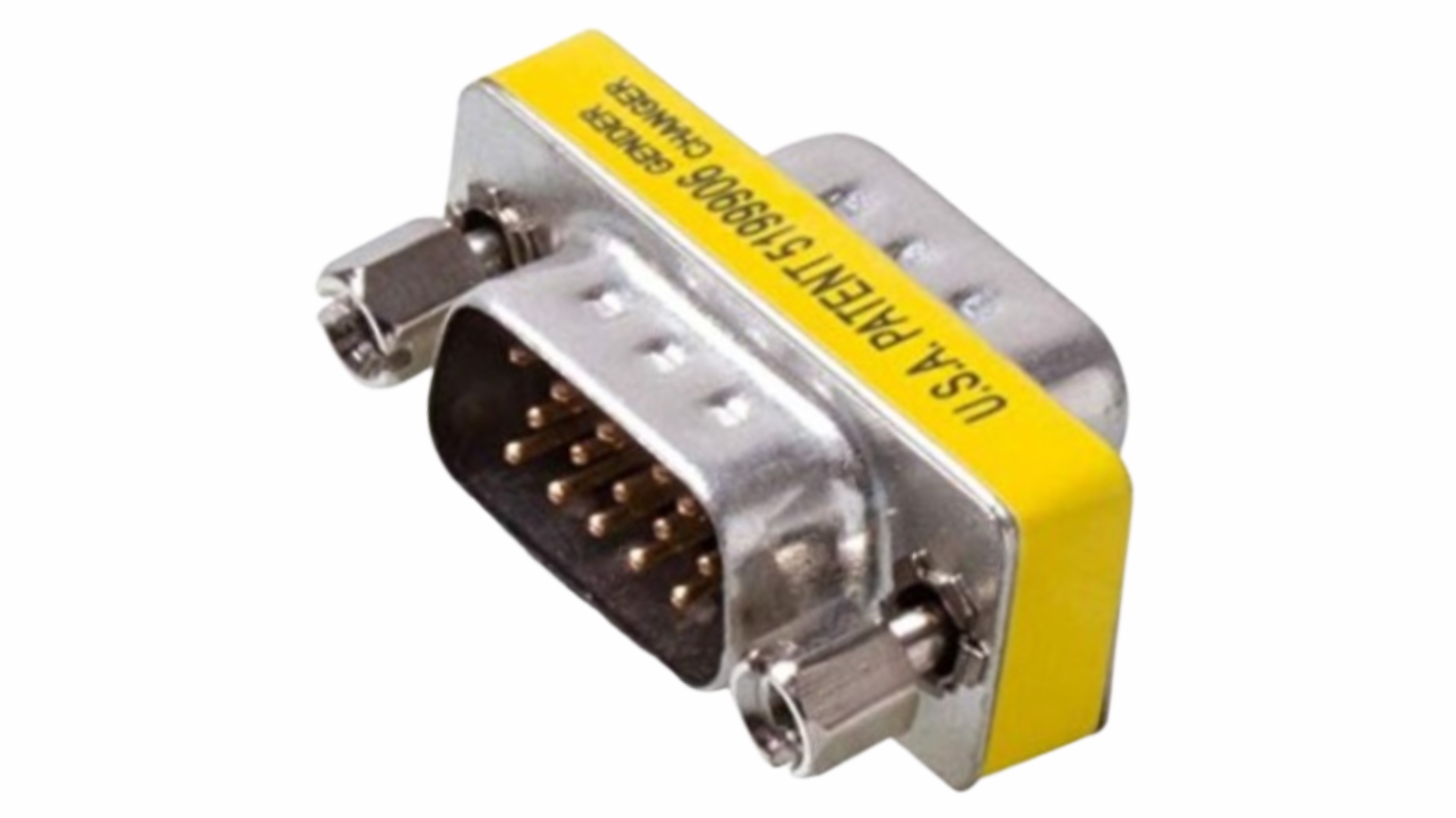 VGA Male to Male 15 Pin Changer Converter Connector High Density Male ...