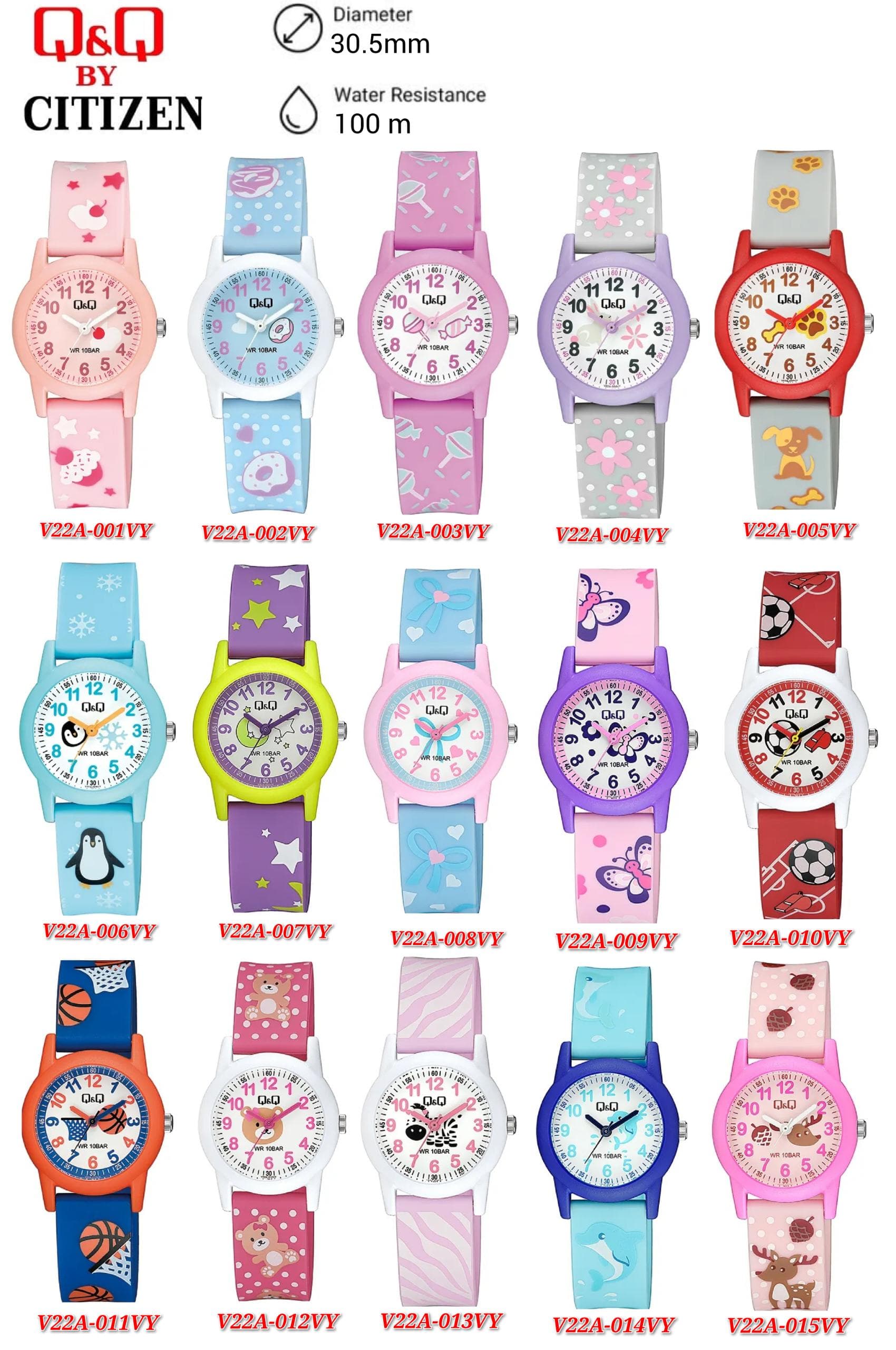 Q&Q Japan by Citizen Kids Resin Analogue Watch V22A . | Shopee Malaysia
