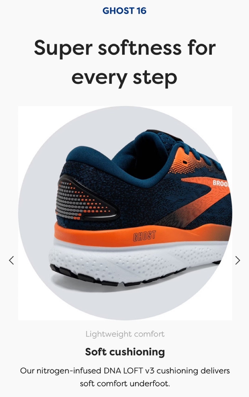 🔥Brand New🔥 Brooks Men’s Ghost 16 Wide Nitrogen-Infused Cushioning ...