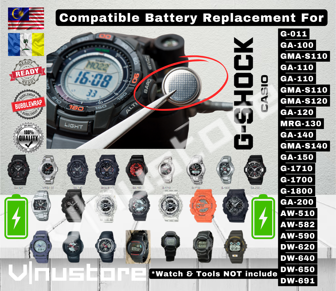 G shock ga 110 battery hotsell