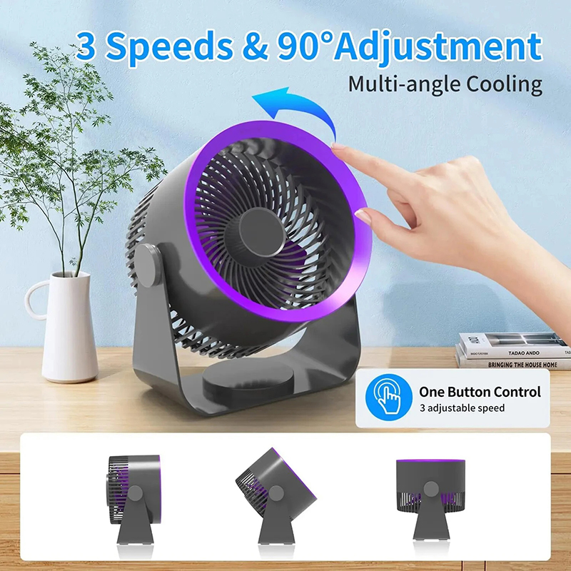 Wireless Desktop Fan Rechargeable Cooling Air Circulation Fan Wall ...