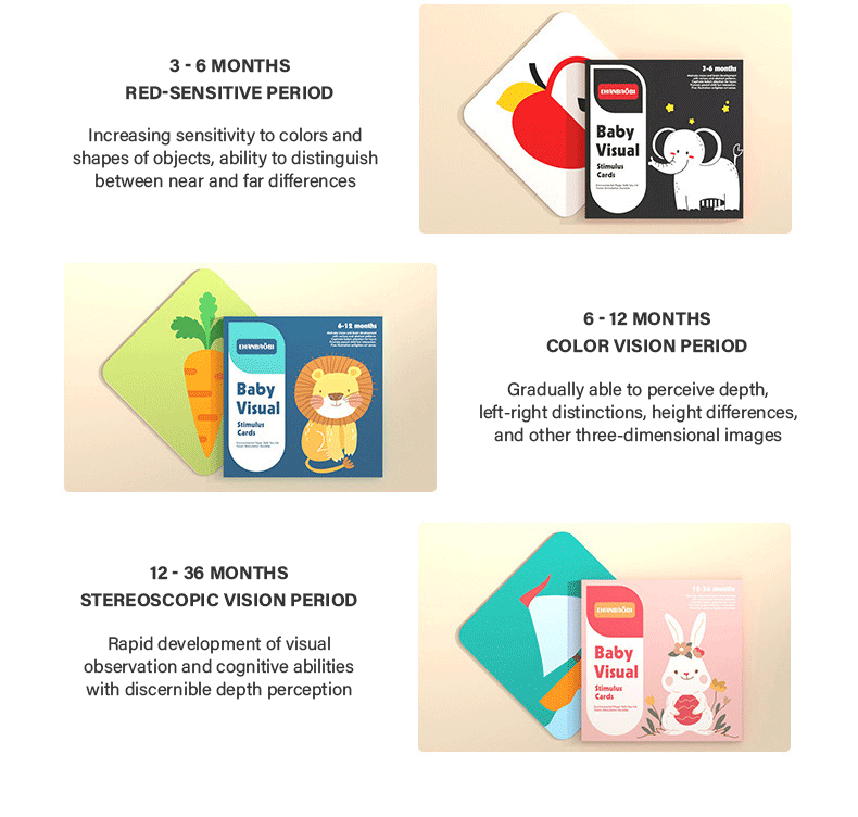 Montessori Baby Black White & Colour Flash Card Visual Stimulation ...