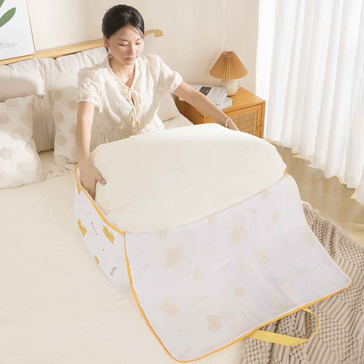 Beg Guni Besar Berzip Blanket Bag Storage Box Clothes Storage Kotak ...