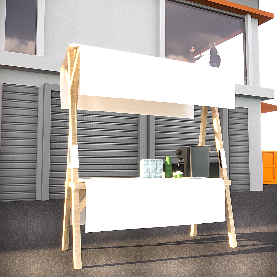Solid wood celebrity booth display rack folding table market night ...
