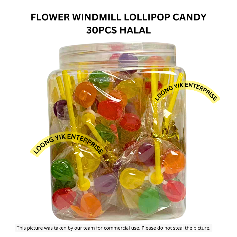 FLOWER WINDMILL LOLLIPOP CANDY 30PCS HALAL | Shopee Malaysia