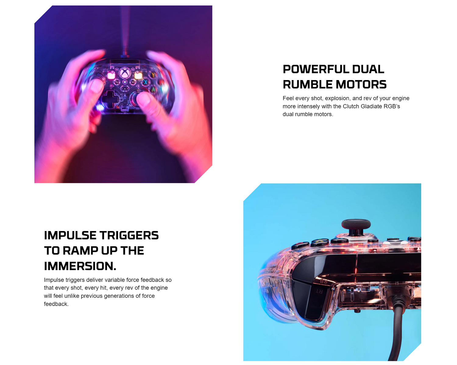 HYPER-X HYPERX CLUTCH GLADIATE WIRED GAMING CONTROLLER WITH XBOX ...