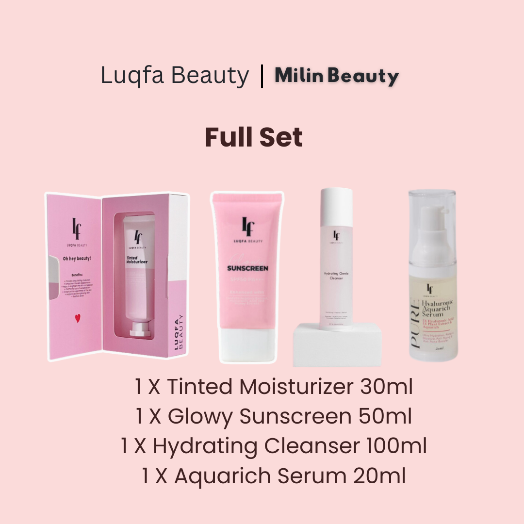 (Set Besar) Luqfa Beauty Tinted Moisturizer/Glowy Sunscreen/Aquarich ...
