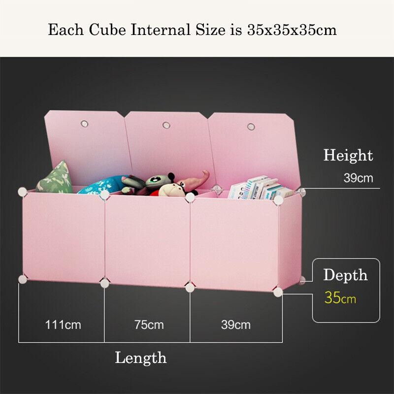Macaron Colorful Cube Storage Closet Organizer Cubby Bins Cabinets ...