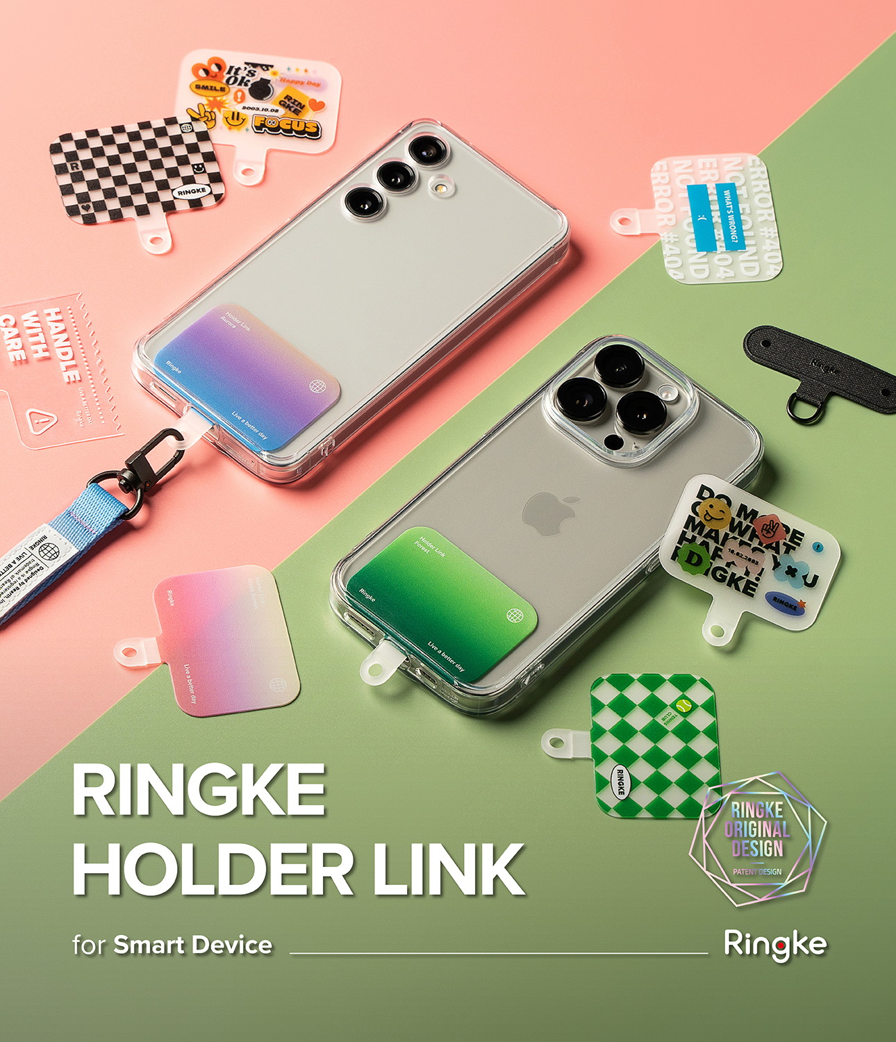 RINGKE® HOLDER LINK Designed for Smartphone Cases Easy to Wear Durable ...